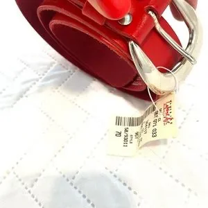 Made in France Scottie Dog Red Leather Belt Vintage | Accessories | Made In France Scottie Dog Red  main image 4